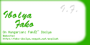 ibolya fako business card